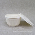 Biodegradable Plastic Cornstarch Corn Starch Soup Bowl with Lid